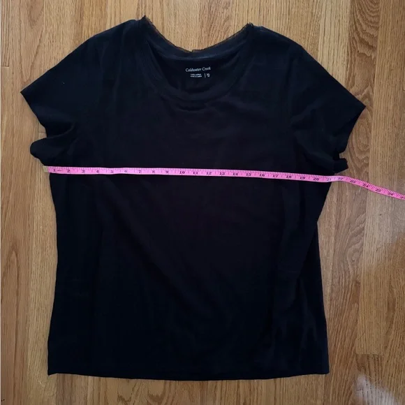 Coldwater Creek Cotton Black Short Sleeve Tee - Picture 5 of 5